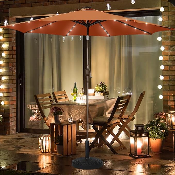 9 ft Solar Umbrella with 32 LED Lights - Image 6