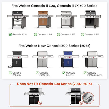 Stanbroil Stainless Steel Flat Top Griddle, Full-Size Griddle Insert for Weber Genesis II and Genesis II LX 300 Series Gas Grill