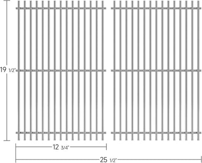 2Pack 19.5'' Stainless Steel Cooking Grill Grates Replacement for Weber Genesis 300 Series, Genesis E310 E320 E330 S310 S320 S330, Replacement Parts for Weber 7528/7524