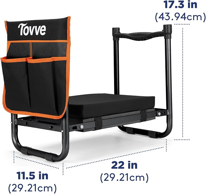 Tovve Foldable Garden Kneeler and Seat, Heavy Duty Garden Stool - Image 2