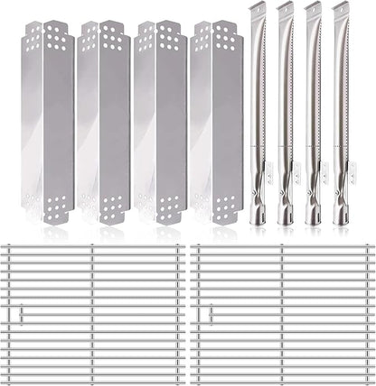 Grill Grates Kits for Nexgrill Replacement Parts 4 Burner 720-0830H, 720-0783E, 720-0888, 720-0888N. Cooking Grids, Grill Burner Tubes and Heat Plates Accessories for Home Depot Nexgrill 720-0830H.
