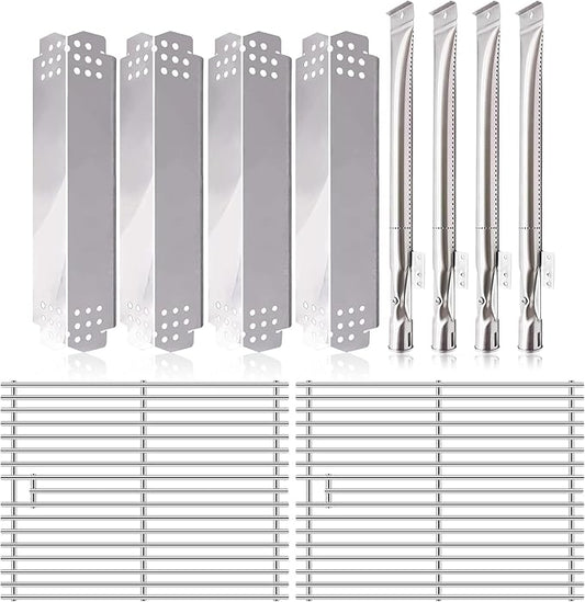 Grill Grates Kits for Nexgrill Replacement Parts 4 Burner 720-0830H, 720-0783E, 720-0888, 720-0888N. Cooking Grids, Grill Burner Tubes and Heat Plates Accessories for Home Depot Nexgrill 720-0830H.