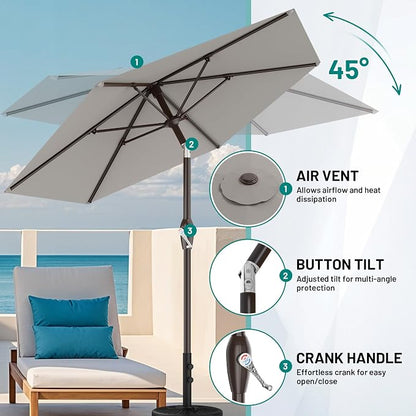 7.5FT Patio Umbrella Table Market Umbrella - Image 5