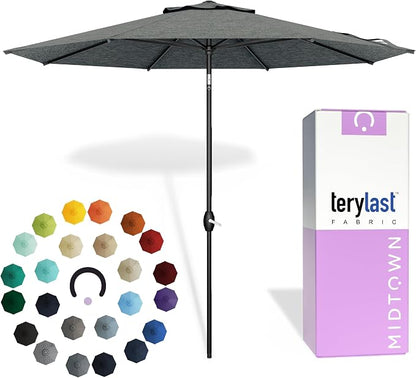 Midtown Umbrellas 10-Year-No-Fade - 8 Ft - UV Proof Greige Polyester Fabric - by MidtownUmbrellas