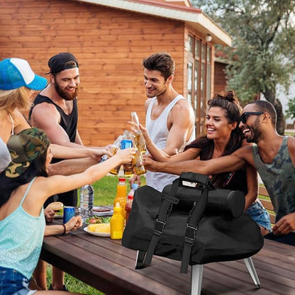 Carry Cover for Ooni Karu 16 and Karu 2 Pro Pizza Oven, Waterproof Pizza Oven Cover with Chimney Bag for Outdoor, Heavy Duty Portable Outside Dust Pizza Oven Accessories with Adjustable Buckle Straps