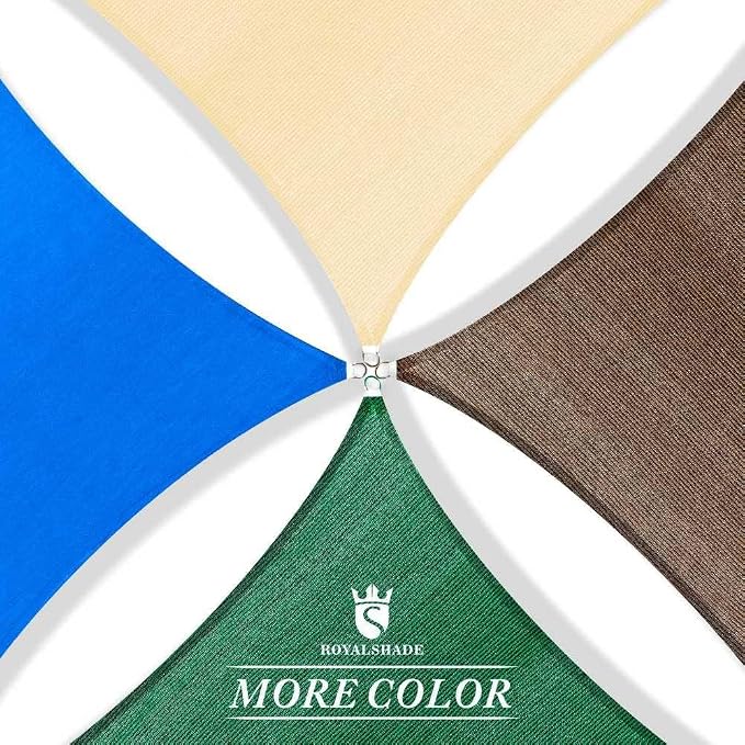 Royal Shade 0 8' x 1 6' Beige Rectangle Sunshade Sail - Image 9