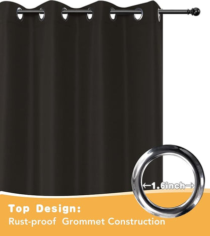 Outdoor Curtains for Patio Waterproof 2 Pcs 54x108 Inch Chocolate | Poolside - Image 4