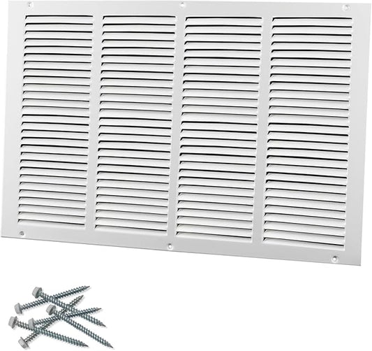 20"W x 14"H [Duct Opening Size] Steel Return Air Grille, Air Return Vent Cover for Ceiling and Sidewall - HVAC Air Vent Covers - [Outer Dimensions: 21.75"W x 15.75"H]