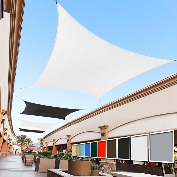 Royal Shade 14' x 19' White Rectangle Square Sun Shade Sail Order to Make by RoyalShade