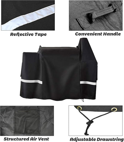Utheer Grill Cover for Pit Boss 820 Deluxe, Pro Series 850, Z Grill 700 Series, Heavy Waterproof BBQ Grill Cover for 820D PB820FB Wood Pellet Grill, 600D Heavy Duty Fabric
