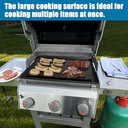 6787 Full-Size Griddle Inserts with Handles for Weber Spirit I & II 300 Series Grills Nonstick Flat Top Griddle for Weber Spirit E-310 E-320 S-310 S-320 Spirit II E-310 S-310 E-320 S-320 Series
