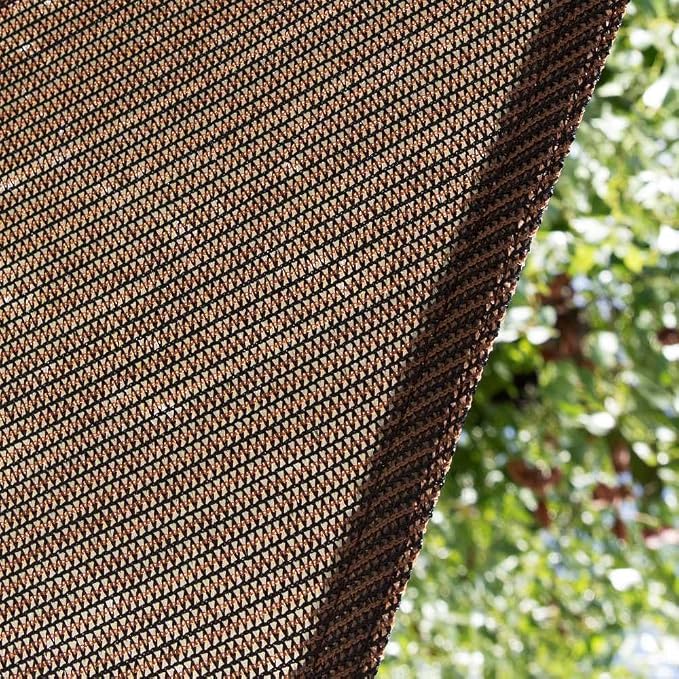 Amgo Custom Size 18' x 23' Brown Rectangle Square Sun Shade Sail UPF50+ - Image 9