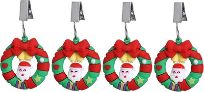 TwoFish Home Set of 4 Xmas Garland Tablecloth Weight Clamps Xmas Garland Decoration Tablecloth Weight Clamps Pack of 4