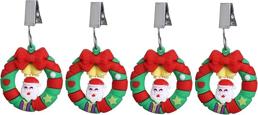 TwoFish Home Set of 4 Xmas Garland Tablecloth Weight Clamps Xmas Garland Decoration Tablecloth Weight Clamps Pack of 4
