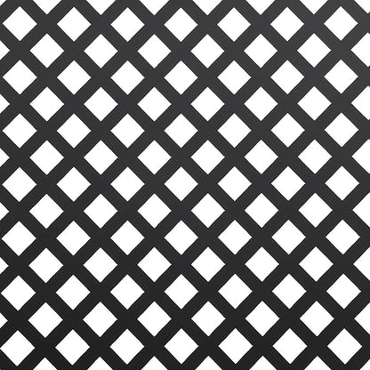 75" H×35" W Decorative Outdoor Privacy Screen with Stand, Outdoor Decor Privacy Fence Screen Metal Fence Panels, Free Standing Metal Divider for Patio Lawn Deck (Black-Small Square)