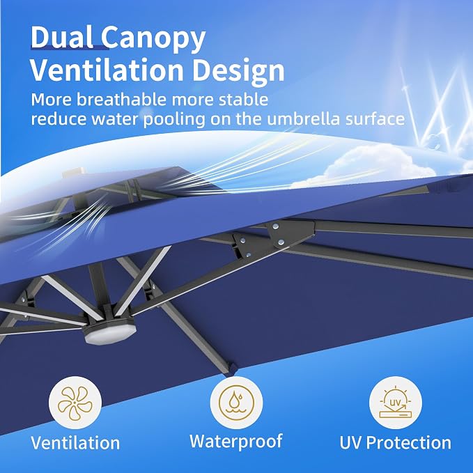 10 X 13 FT Cantilever Patio Umbrella - Image 8