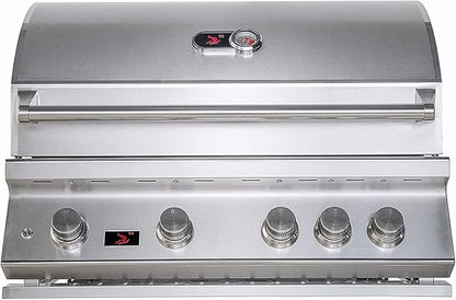 Whistler 34-inch Built-in 4-Burner Natural Gas Grill with Rear Infrared Burner & Grill Lights