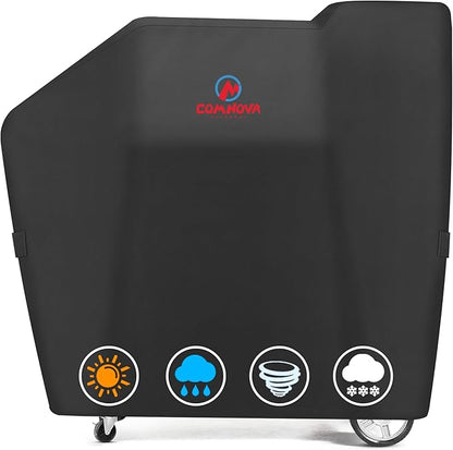 Comnova Grill Cover for Masterbuilt Gravity Series 560/600 Digital Charcoal Grill and Smoker, Waterproof & Heavy Duty, 600D Charcoal Grill Cover for MB20040220, Black (56" x 18" x 47")