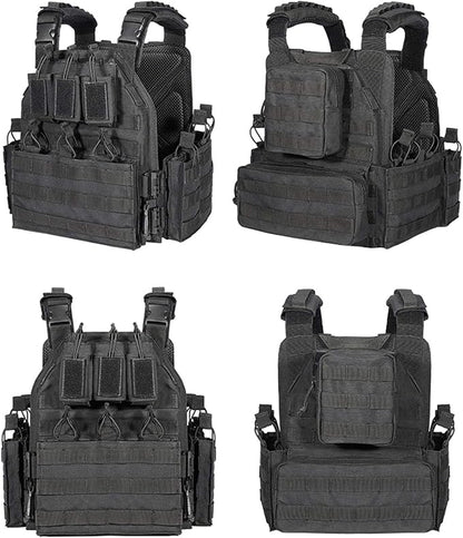 BOMTURN 1000D Tactical Vest for Men Quick Release Modular Vest Adjustable Vest Outdoor