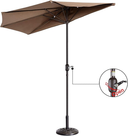 Half Patio Umbrella - 9ft Outdoor Patio Canopy - Condo - Image 4