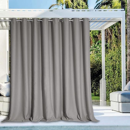 NICETOWN Outdoor Curtain for Patio Waterproof, Grommet Top Thermal Insulated by NICETOWN