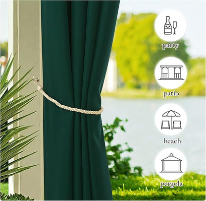 NICETOWN Outdoor Curtains for Patio Waterproof 2 Panels, Tab Top Thermal - Image 7