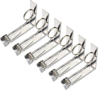Tablecloth Clips, Set of 6 Extra Large Table Cover Cloth Clamps for Home Party & Picnic(Up to 2.4")