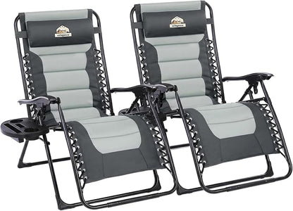Colegence Oversized Padded Zero Gravity Chairs, 0-170° lock, removable side by ColegenceOutdoor