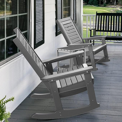 GREENVINES Oversized Outdoor Rocking Chair, HDPE Rocker - Image 5