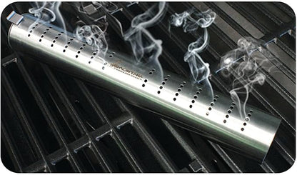 Flip Lid Smoker Tube | Compatible with Gas, Charcoal, and Electric Grills | Stainless Steel BBQ Smoke Tube with Brackets