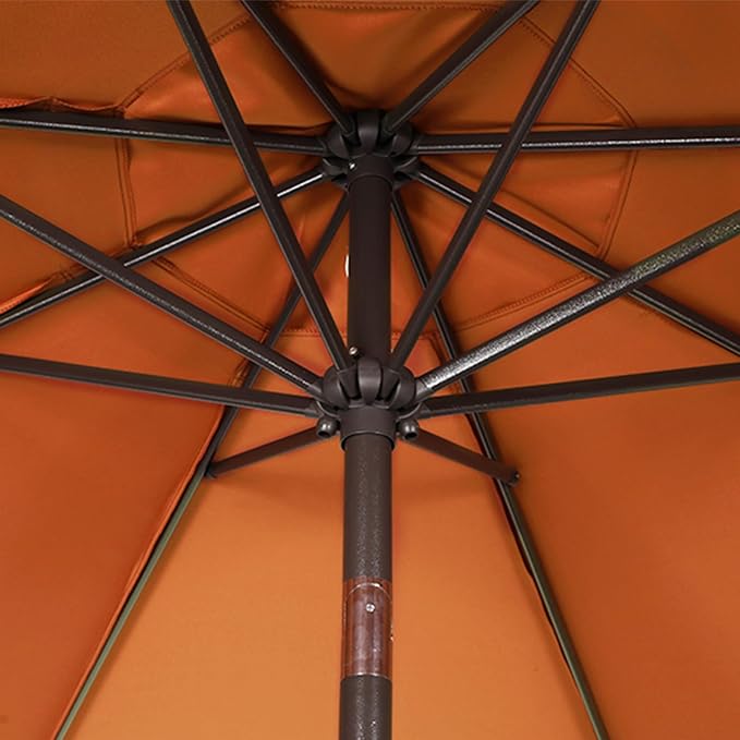 9' Outdoor Patio Umbrella, Outdoor Table Umbrella, Yard Umbrella, Market - Image 3