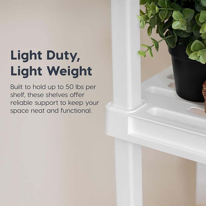 IRIS USA Plastic Storage Shelves |Made in USA| 33"H x 24"W x 12"D - Image 4