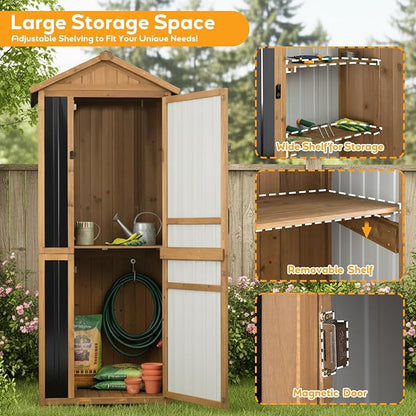 Outdoor Storage Cabinet, Extra-Tall Shed - Image 2
