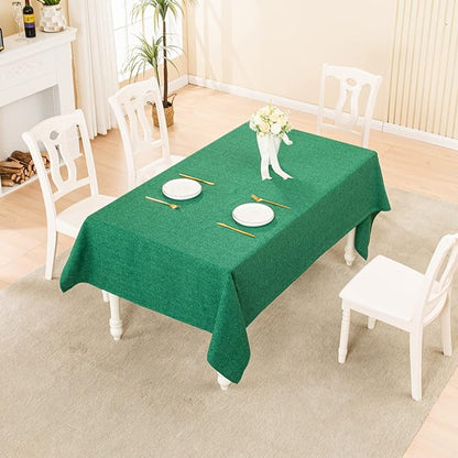 BALCONY & FALCON Rectangle Tablecloth 95" x 55" Washable Wrinkle Resistant and Water Proof Table Cloth Decorative Linen Fabric Tablecloths for Dining Parties Kitchen Wedding and Outdoor Use