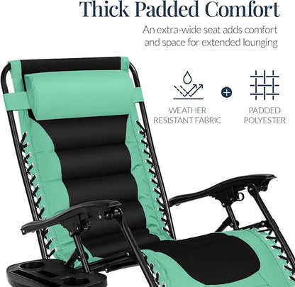 Best Choice Products Oversized Padded Zero Gravity Chair, Folding Outdoor Patio - Image 5