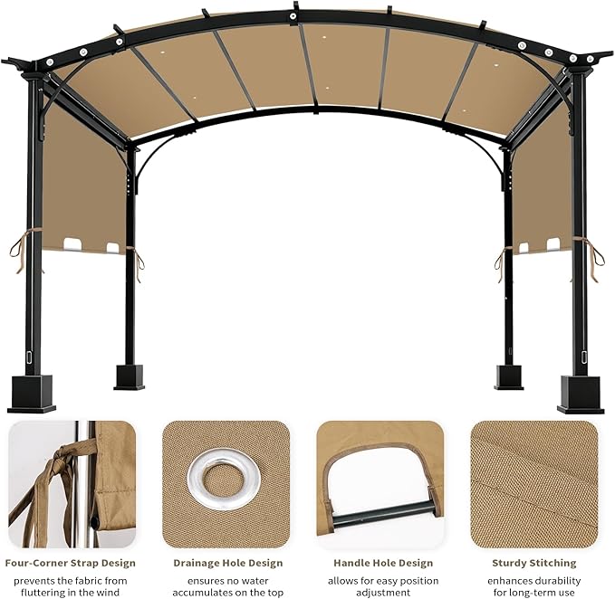 85"x 208" Universal Pergola Shade Cover, Garden Shade Replacement - Image 3