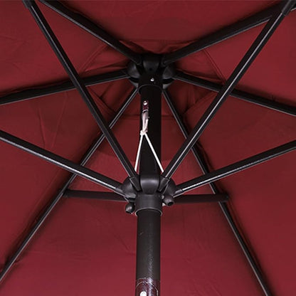 9' Outdoor Patio Umbrella, Outdoor Table Umbrella, Yard Umbrella, Market - Image 3