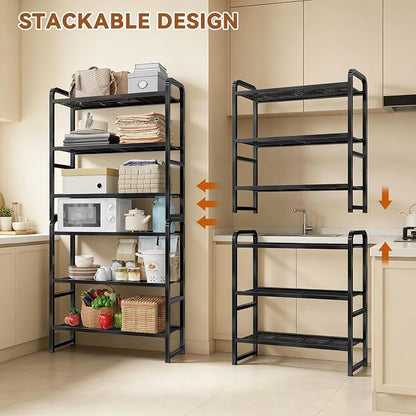3 Tier Simple Shelf Organizer for Indoor Outdoor, Waterproof Heavy Duty Steel - Image 5