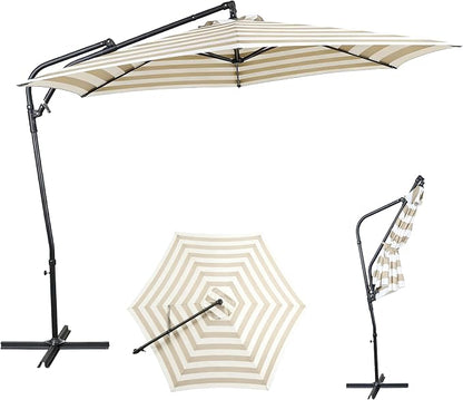 10FT Outdoor Offset Umbrella, Cantilever Patio Umbrella by AEOutdoorUSA