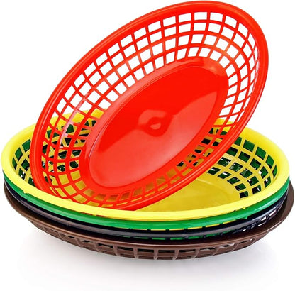 New Star Foodservice 44133 Fast Food Baskets, 9 1/4-Inch x 6-Inch Oval, Set of 36, Green