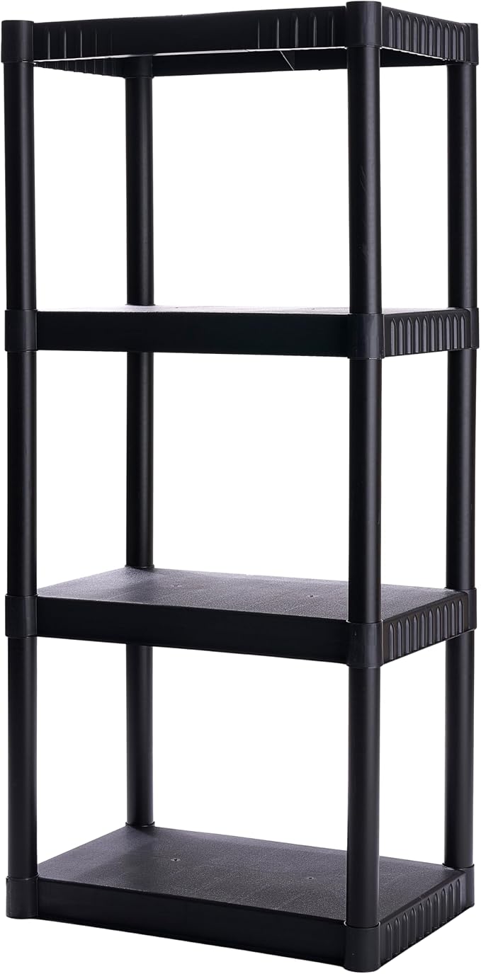 Plano 4-Shelf Plastic Storage Shelves, 48” x 23” x 14”, 200lb Capacity by PLANO%C2%AEOutdoors