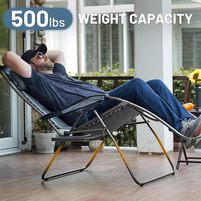 Timber Ridge Oversized Zero Gravity Chair, 33In Wide XXL Zero Gravity Reclining - Image 5