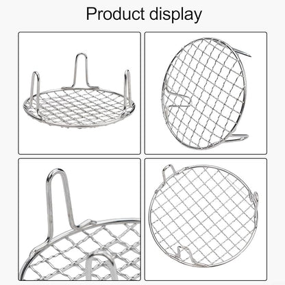 Stainless Steel BBQ Grill Grid with Legs, Round Grid Cooking Net, Even Heating for Outdoor Camping and Home Barbecue(15cm)