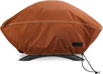 NettyPro Grill Cover for Small Q Series Grills, Waterproof Heavy Duty Portable Grill Cover for Q 1400/1000 Series and Baby Q Gas Grill, Brown