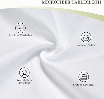 Custom Round Table Cloth, Design Your Logo Text Photo, Personalized Oil Proof Wipeable Table Cover for Restaurant, Dinner, Family Holiday Party, Picnic, Fits Tables up to 20in to 47in Diameter