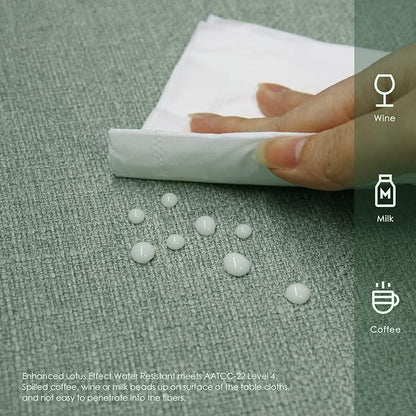 BALCONY & FALCON Square Tablecloth - Small Waterproof Table Cloth, Wrinkle Resistant Table Cover Linen Fabric Tablecloths for Dining Kitchen Wedding and Outdoor Decoration (Celadon Green, 47"x47")