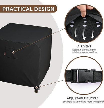 iBirdie Square Fire Pit Cover 32 x 32 inch Outdoor Waterproof and Weatherproof Heavy Duty 600D Patio Fireplaces Table Coffee Table Cover