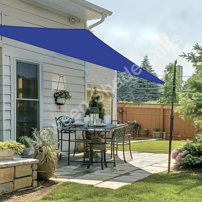 Neween Triangle Sun Shade Sail, Waterproof Blue Color - Image 6