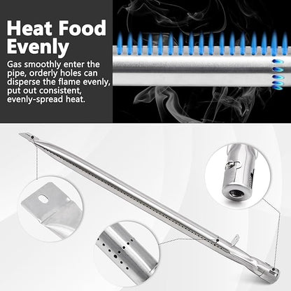 Criditpid Replacement Parts for Chargriller 5050, 5650, 3001, 5072, 3008 Gas Grill, Grates, Heat Plates Tent, Burners, Hanger Bracket, Igniter and Warming Rack for Char Griller Replacement Parts 5650.