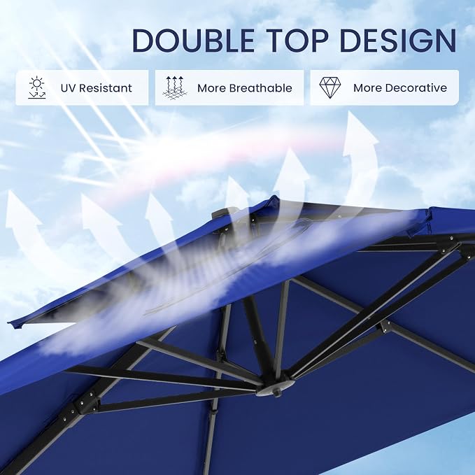 10x10 FT Outdoor Cantilever Patio Umbrella - Image 4